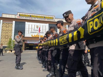 691 Personel Gabungan Siap Kawal May Day 2025 di Bandar Lampung