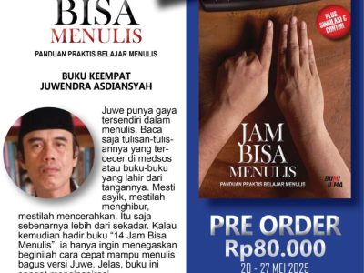 “14 JAM BISA MENULIS”, Buku Baru Juwendra Asdiansyah Resmi Dirilis
