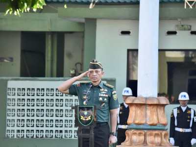 Upacara Bulanan, Kasrem 043/Gatam Bacakan Amanat Pangdam II/Sriwijaya