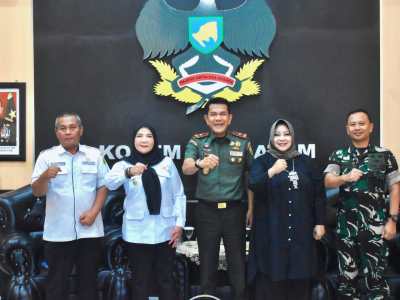 Danrem 043/Gatam Sambut Kunjungan Kerja Wali Kota Bandar Lampung