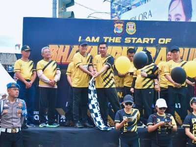 Kompak TNI-Polri di Lampung, Olahraga Bersama Meriahkan Hari Bhayangkara ke-79 Tahun 2025