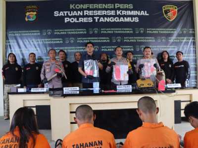 Polres Tanggamus Bongkar Komplotan Pencurian Emas Ratusan Juta dengan Modus Bobol Rumah