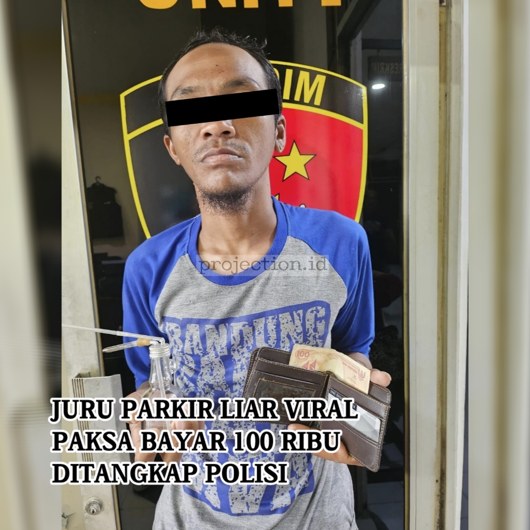 JURU PARKIR LIAR VIRAL PAKSA BAYAR 100 RIBU DITANGKAP POLISI
