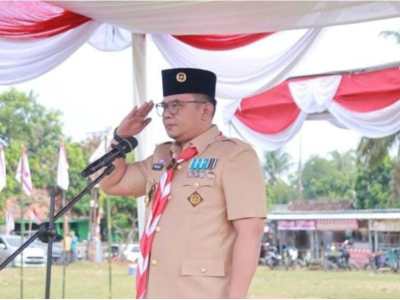 Way Kanan Peringati Hari Pramuka ke-64, Sekda Machiavelli Tekankan Pentingnya Ketahanan Bangsa