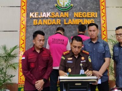 Kejari Bandar Lampung Tetapkan Dua Tersangka Dugaan Korupsi Retribusi Pasar Gudang Lelang