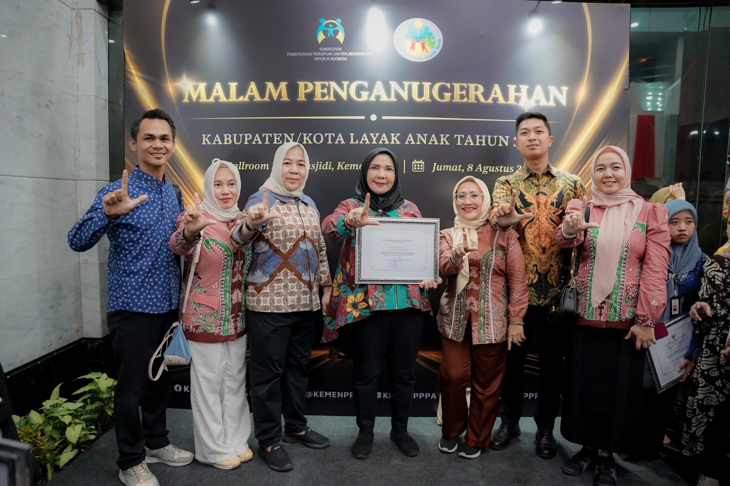 Bandar Lampung Pertahankan Predikat KLA Nindya 2025, Bukti Konsistensi Kota Ramah Anak