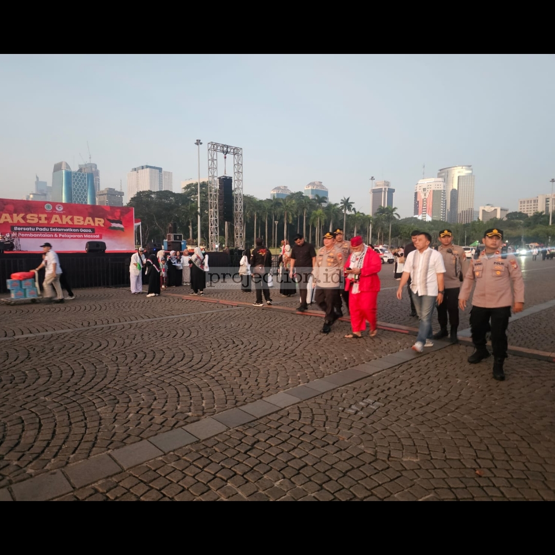 Aksi Bela Palestina Monas 2123 Personel Gabungan Disiagakan