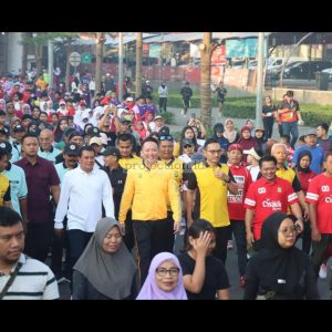 Sambut HUT 80 RI Kapolres Tangsel Olahraga Bersama