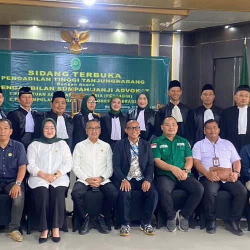 14 Advokat Persadin Lampung Resmi Diambil Sumpah di Pengadilan Tinggi Tanjung Karang