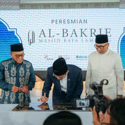Masjid Raya Al-Bakrie Lampung Resmi Diresmikan, Jadi Ikon Baru Syiar Islam