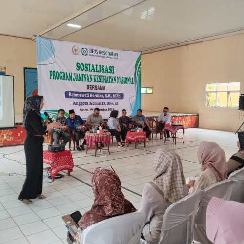 BPJS Kota Metro Sosialisasikan Program JKN Bersama Anggota Komisi lX DPR RI