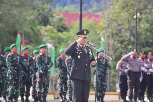 Bupati Lambar Ikuti Upacara Ziarah Taman Makam Pahlawan Dalam Rangka HUT ke-80 TNI