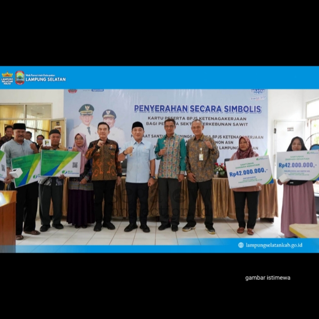 1.845 Pekerja Sawit di Lampung Selatan Terima Kartu BPJS Ketenagakerjaan