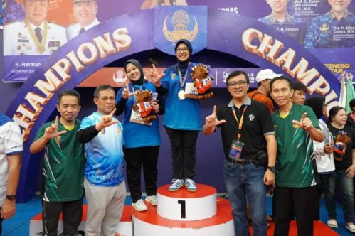 Kontingen Lampung Tambah Pundi Medali dari Cabor Tenis Meja Pada Pornas Korpri 2025