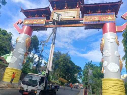 Pemkot Bandar Lampung Copot Tulisan Mandarin di Gapura Pagoda, Gantikan dengan Aksara Lampung