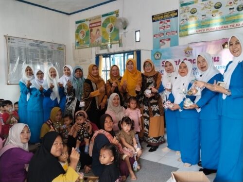 Bantu Pengentasan Stunting, IKWI dan GOW Metro Berikan Bantuan di Posyandu Nusa Indah