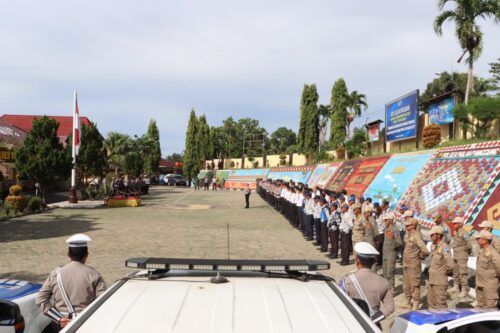 Polres Tanggamus Gelar Apel Pasukan Operasi Zebra Krakatau 2025