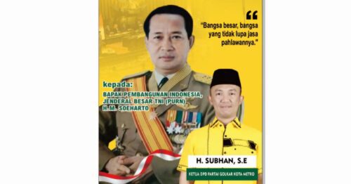 DPD II Golkar Kota Metro Dukung dan Apresiasi Penganugerahan Gelar Pahlawan Nasional kepada HM. Soeharto