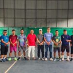 Beri Motivasi, Ketua PWI Lampung Hadir Pada Sesi Latihan Tim Tenis Lapangan Porwanas